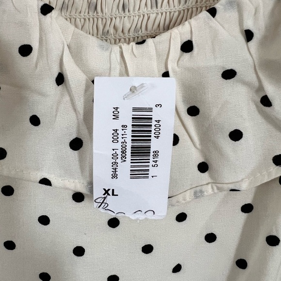 Old Navy XL Cream with Black Polka Dots Flutter Sleeve Dress - Picture 4 of 8